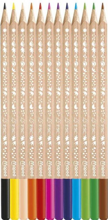 Produktbild Maped Dreikant-Buntstifte SMILING PLANET, 12er Kartonetui (12x)