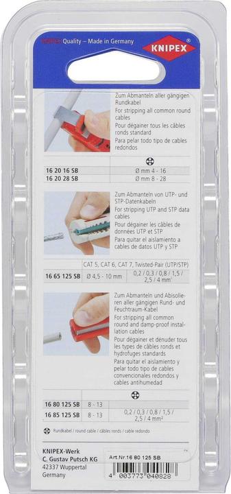 Productafbeelding Knipex Universal-Abmantelungswerkzeug (125 mm)