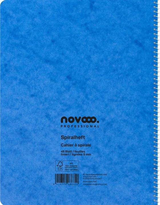 Produktbild Novooo Spiralheft assortiert (E5, Liniert, Weicher Einband)