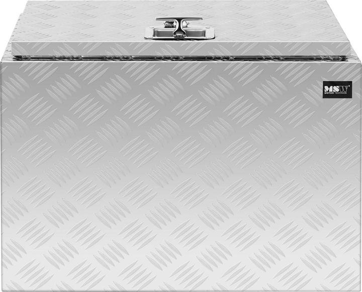 Produktbild MSW Alubox Riffelblech Alukiste Truckbox Werkzeugbox Transportkiste 45x60x45 cm 120L (45 cm, 120 l, 1x)