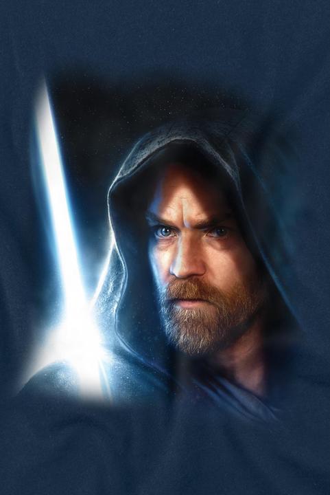 Actual product image Star Wars Mens Obi Wan Kenobi Poster T-Shirt (L)