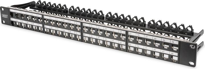 Digitus Patch Panel Behuizing 1U voor Keystone Modules 48-poort 48,3cm 19inch zwart RAL 9005