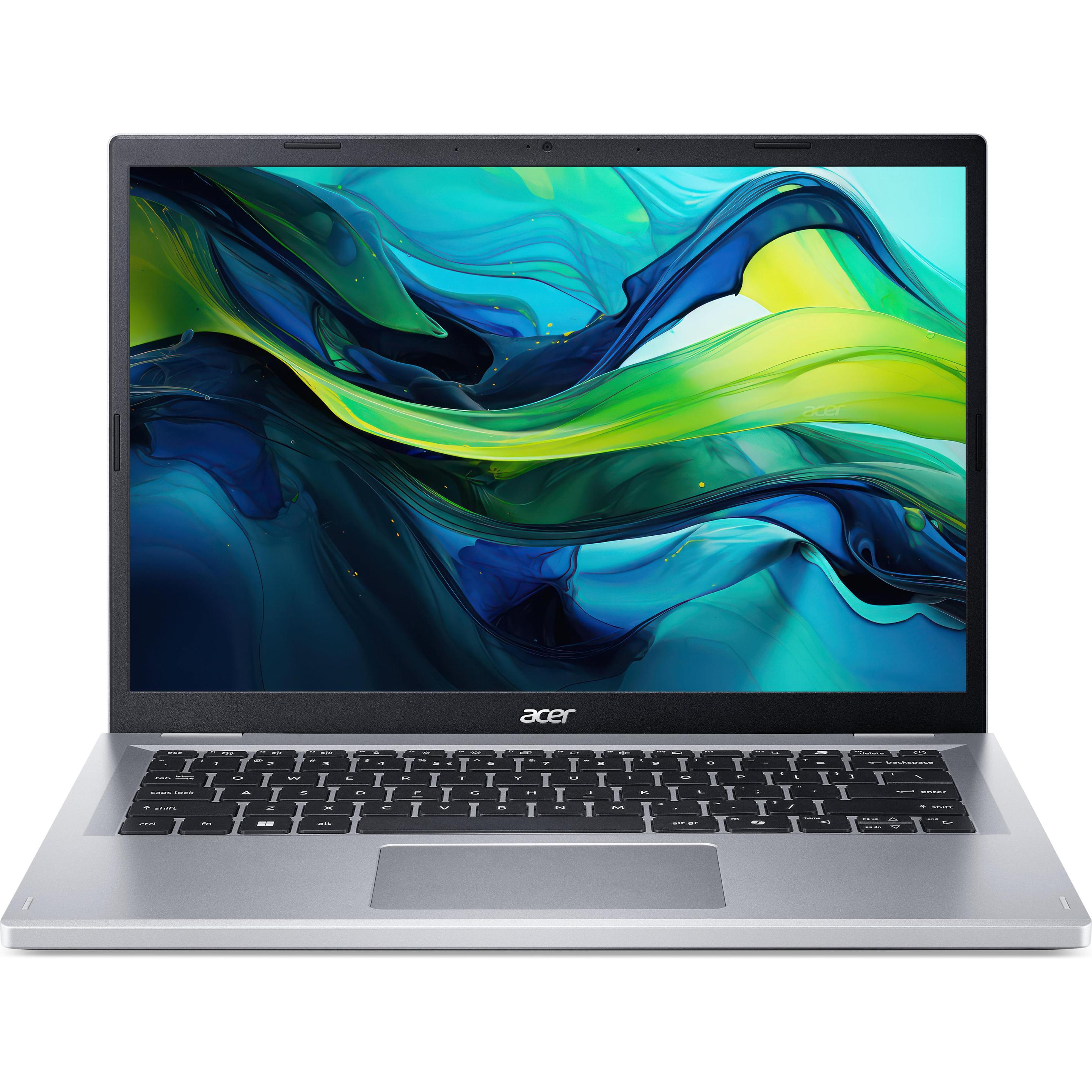 Acer Aspire Go 14 (14", 512 GB, 8 GB, DE, Intel N150), Notebook, Silber