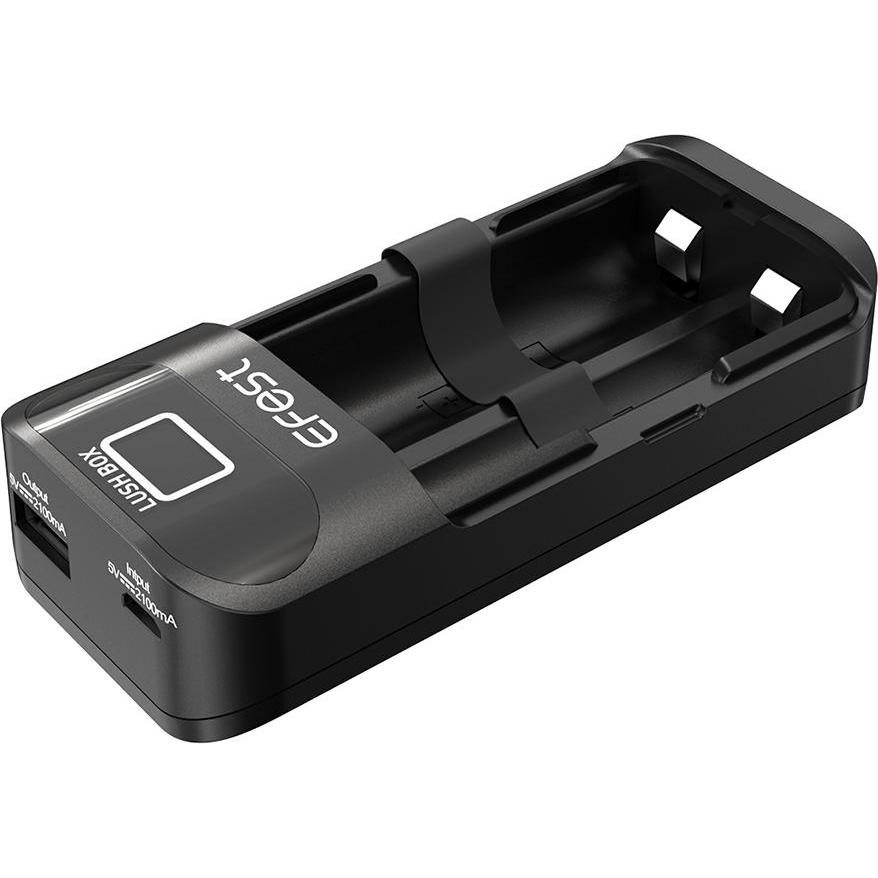 Efest 18650 3,6V -3,7V Lush Box Powerbank Ladegerät für Lithium Ionen Akkus (Ladegerät inkl. Akku), Akku Ladegerät