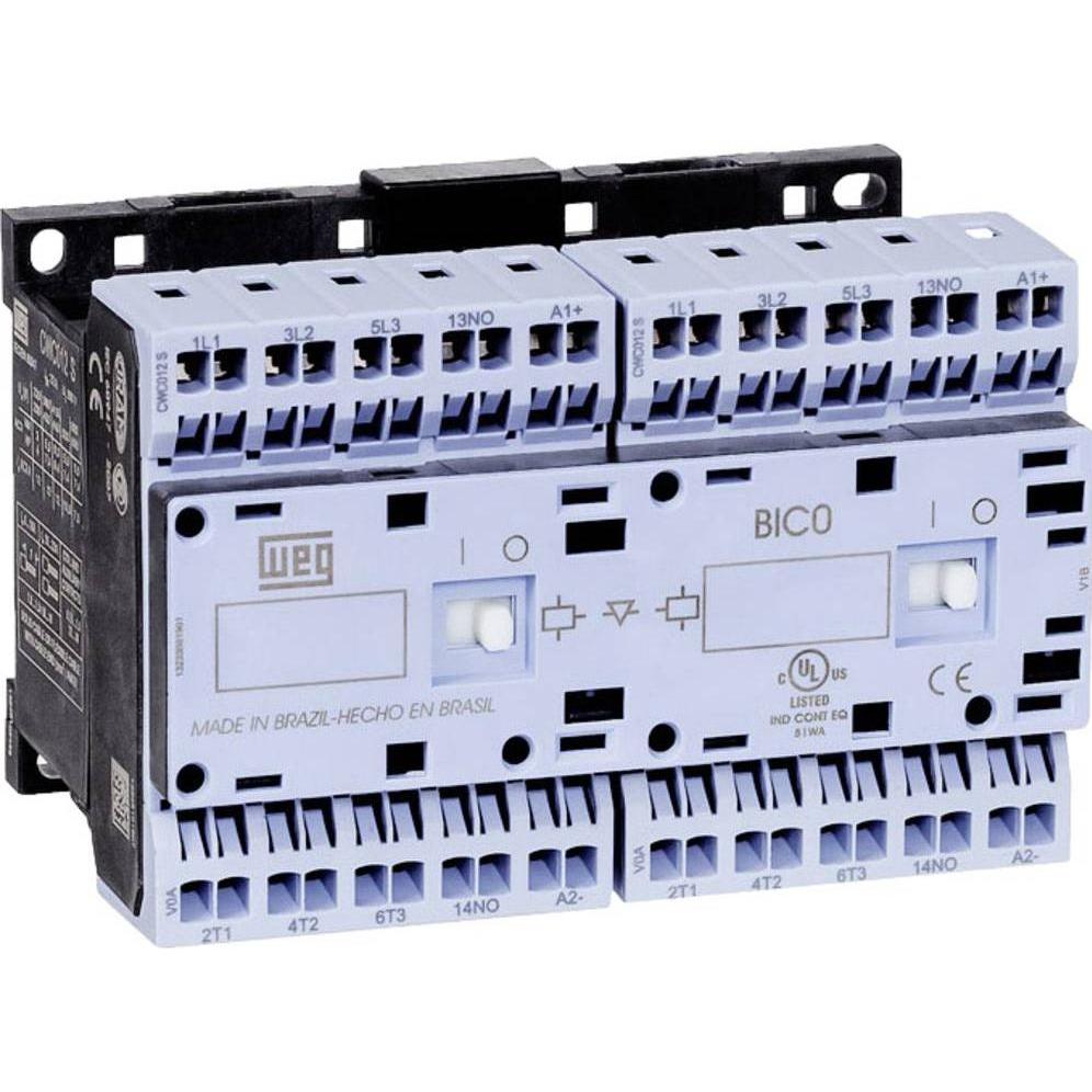 Weg CWCI07-01-30D24S Wendeschütz 6 Schliesser 3 kW 230 V/AC 7 A mit Hilfskontakt, Relais