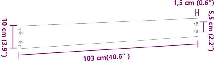 Actual product image vidaXL Rasenkante (103 cm)