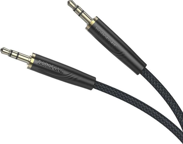 Immagine prodotto Borofone Kabel AUX BL23 Verfeinert - Klinkenstecker 3,5mm auf Klinkenstecker 3,5mm - 1 Meter Schwarz (1 m)