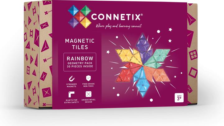 Actual product image Connetix CON-EU-30G - 30 Piece Geometry Pack, Rainbow