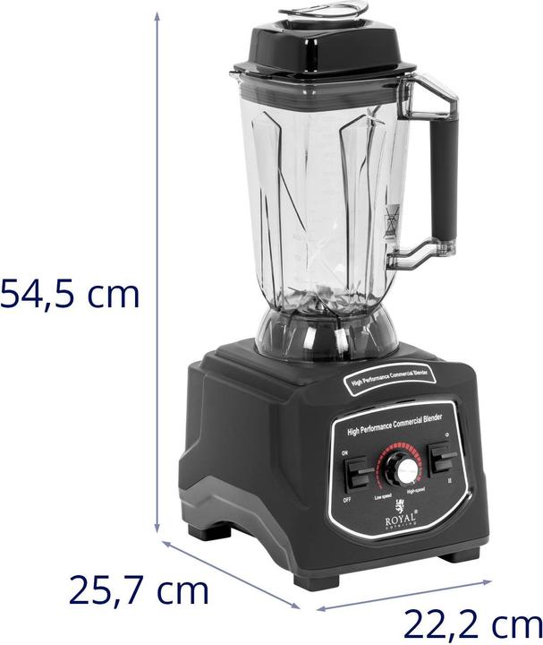 Produktbild Royal Catering Standmixer 1680 W 2,5-l-Behälter 24 500 U/min Pulsfunktion Blender Smoothie Maker (1680 W)