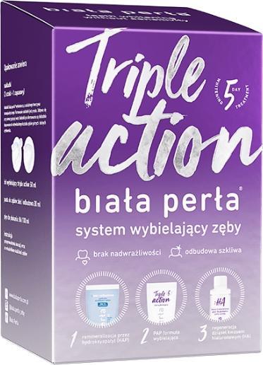 Biala Perla Perle blanche, Système Triple Action Gel 50 ml + Liquide 100 ml + Pâte 30 ml (180 ml, kit)