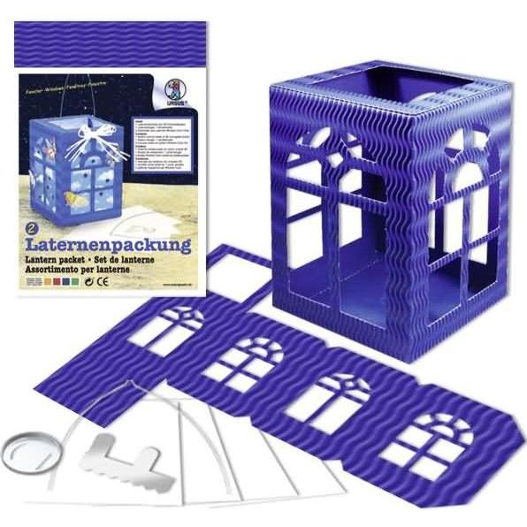 Ursus Laternenpackung 13,5x18cm Fenster mittelblau