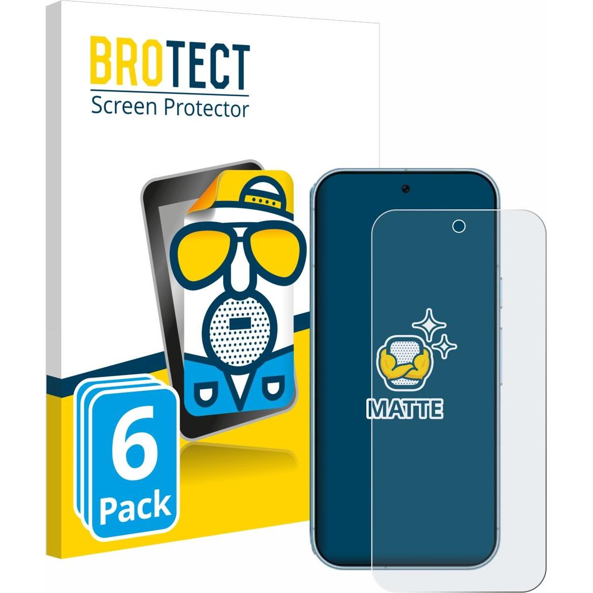 BROTECT Entspiegelungsfolie Displayschutz Displayschutzfolie Folie Matt (6 Stück, Google Pixel 9 Pro), Smartphone Schutz...