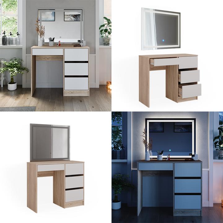 Produktbild Vicco Sherry mit LED-Spiegel (90 x 40 x 75 cm)