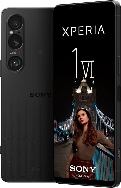 Actual product image Sony Xperia 1 VI (256 GB, Black, 6.50", SIM + eSIM, 5G)