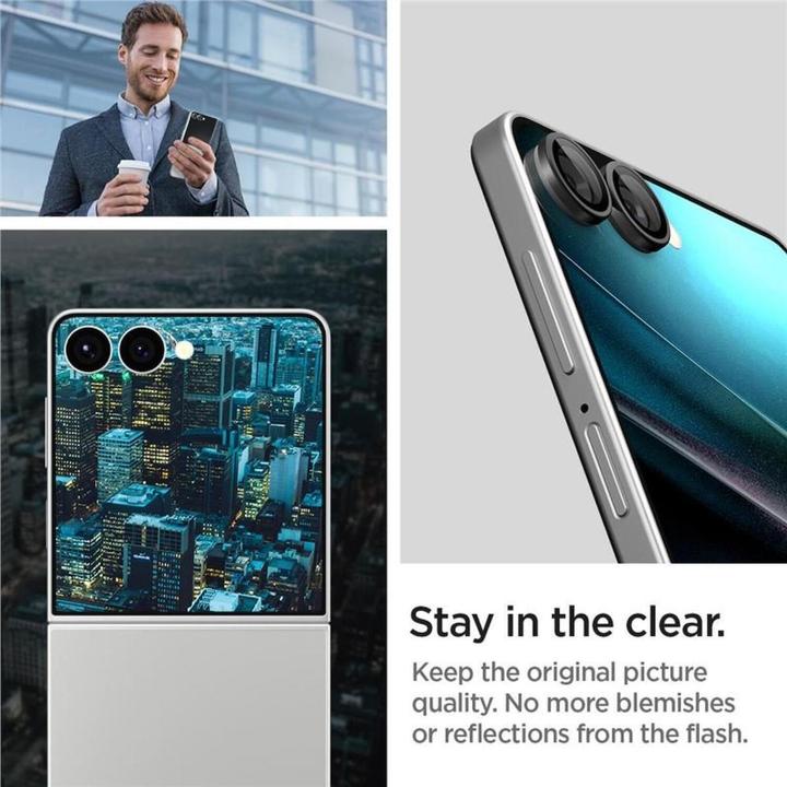Image du produit Spigen Optik.tR EZ Fit Pro HD Camera Glass (2 pack) (2 pcs, Samsung Galaxy Z Flip7)