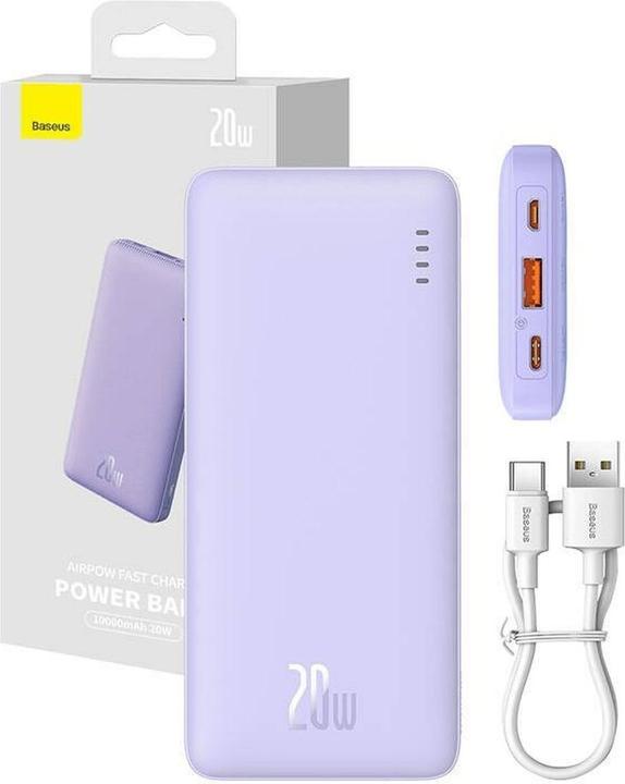 Produktbild Baseus Airpow 10000mAh 20W Powerbank (purple) (10000 mAh, 20 W, 37 Wh)
