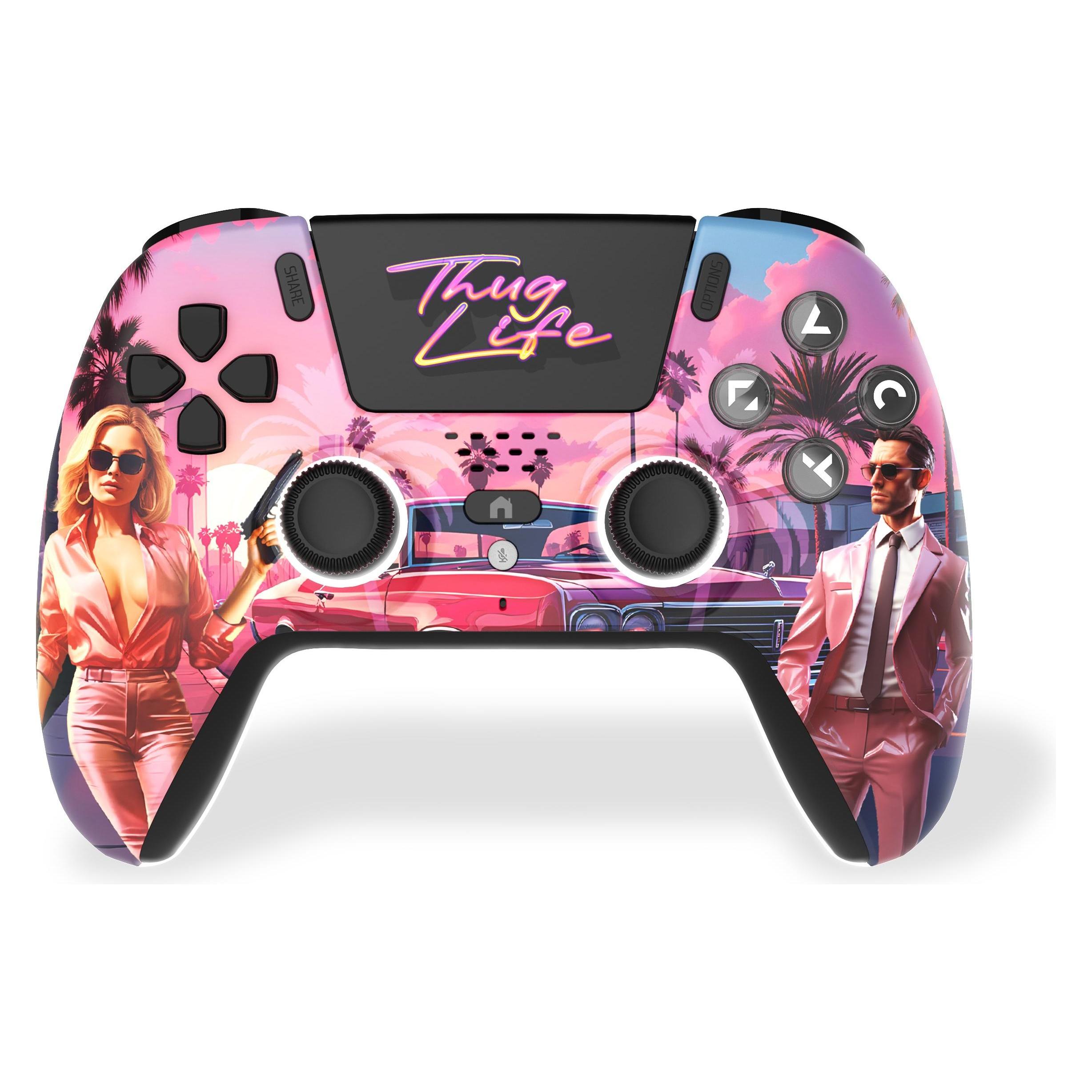 Freaks And Geeks PS5 Controller Thug Life (PS5), Gaming Controller, Mehrfarbig