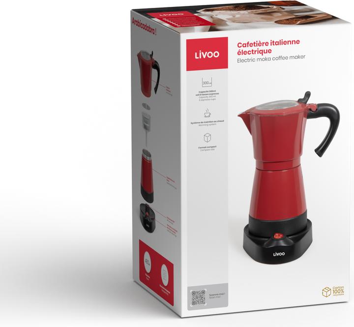 Actual product image Livoo Electric moka coffee maker (6 T.)