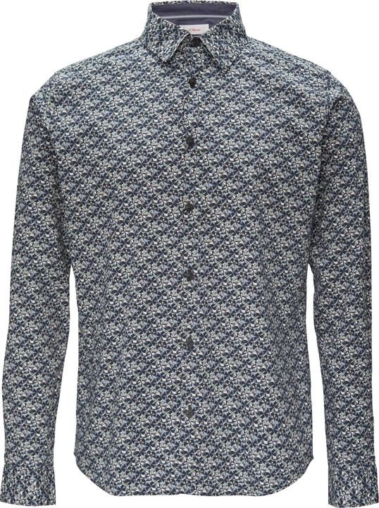 Immagine prodotto s.Oliver Hemd Slim Fit: Popeline-Hemd mit All-over-Print (L)