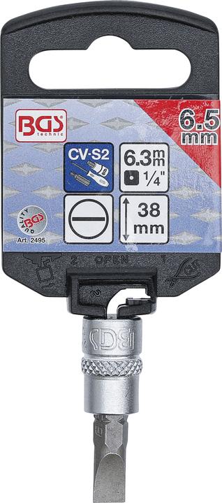 Image du produit BGS Douille à embouts 6,3 mm (1/4") fente 6,5 mm (Carré intérieur)