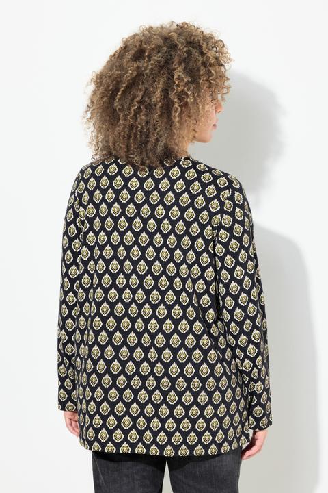 Actual product image Ulla Popken Allover Graphic Long Sleeve Tee (62)