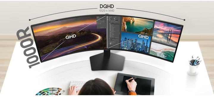 Actual product image Samsung S95UC (5120 x 1440 pixels, 49")