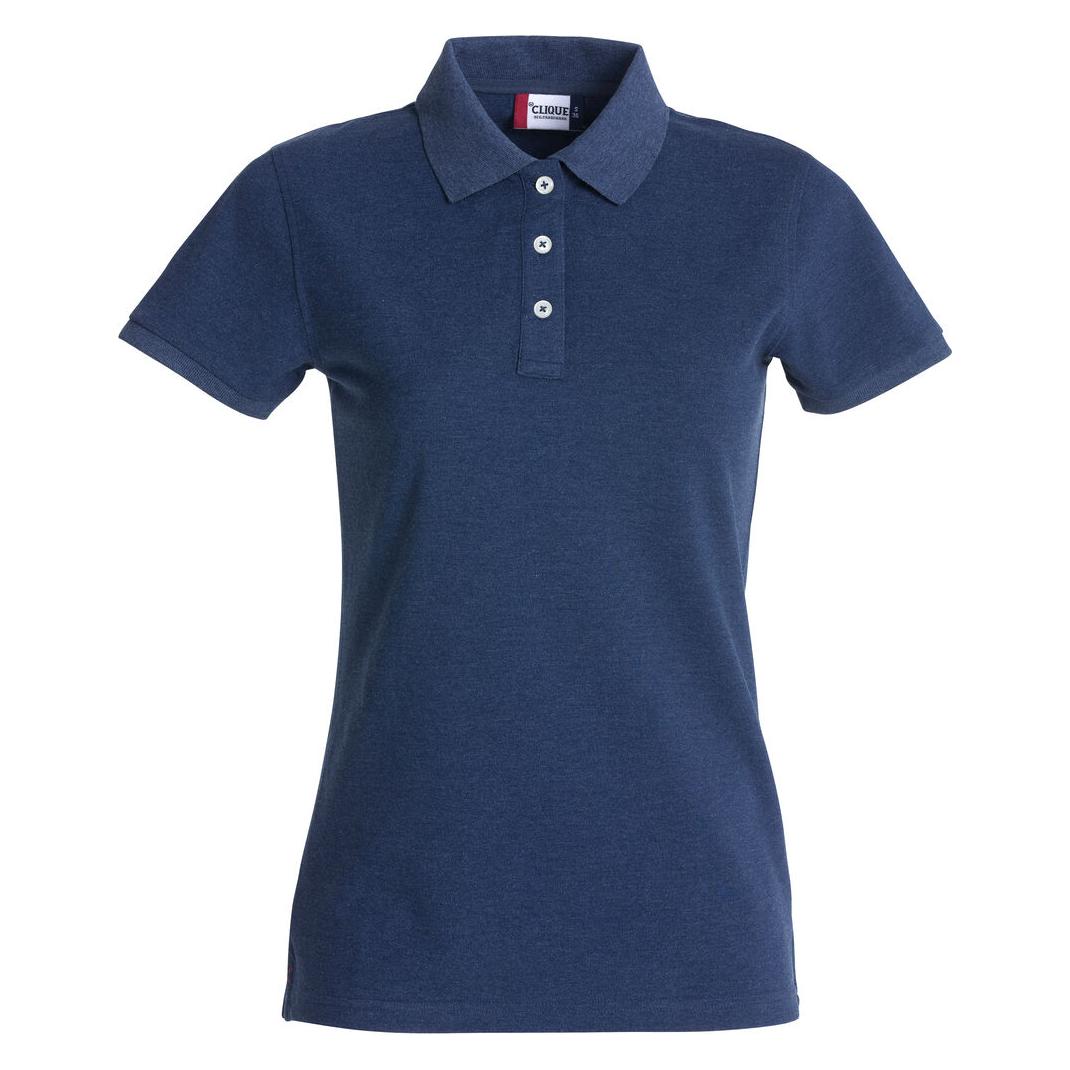 Clique, Damen, Shirts, Stretch Premium Polo Women, Blau, Grau, (Xxl)