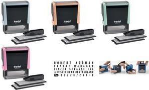 Produktbild Trodat Typomatic Printy 4.0 Pastell Edition, selbstfärbender Stempel zum Selbersetzen