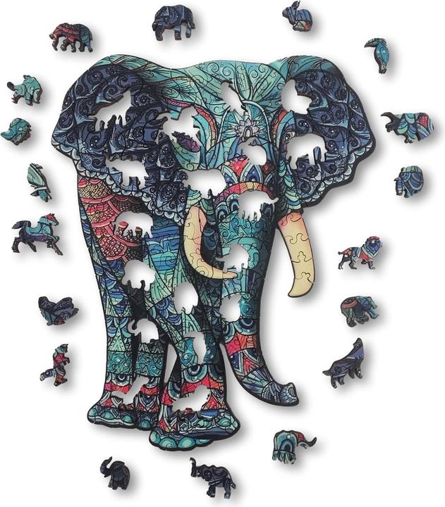 Image du produit Aniwood Puzzle motif éléphant (M) (150 pièces)