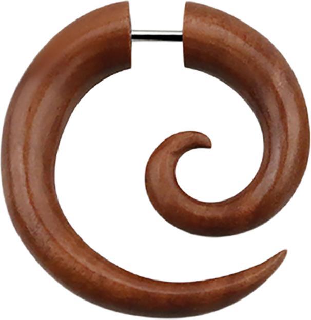 Produktbild Star Piercing Fake Spirale aus Sawo Holz (ohne Messing, Organisch)