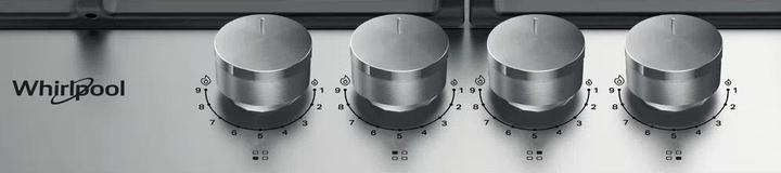 Actual product image Whirlpool TGML 661 IX R Stainless steel Integrated 58 cm Gas hob 4 zone(s)