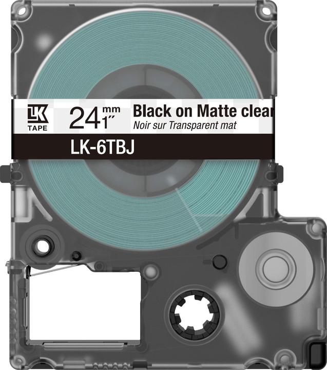 Epson Matte Clear/Black 24mm LK-6TBJ (2.40 cm, Transparent, Schwarz)