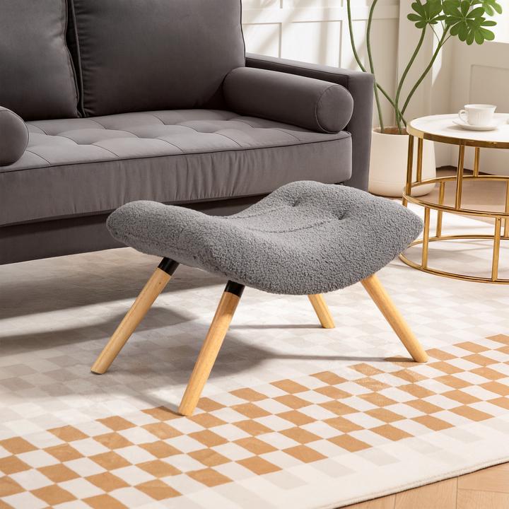 Actual product image Homcom Sitzhocker Polyester, Schaumstoff Dunkelgrau