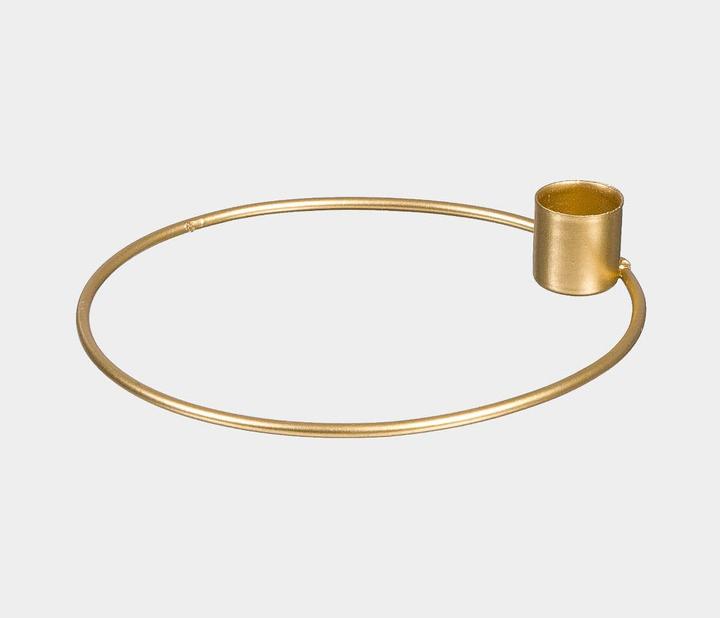 Halbach Metall-Kerzenhalter Ring Ø 15 cm, gold