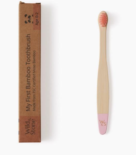 Immagine prodotto Wild and Stone Spazzolino per bambini in bambù rosa (Morbido, 1 x)