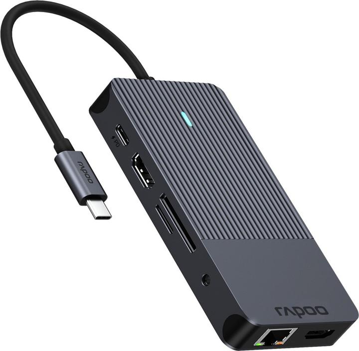 Produktbild Rapoo USB-C Multiport Adapter 10-in (USB-C, 10 Ports)