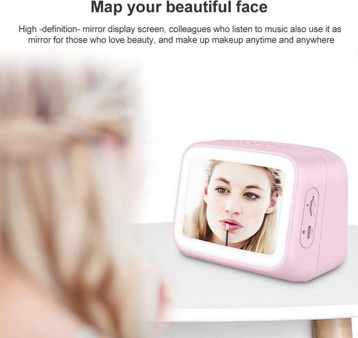 Produktbild AEC BT-511 Mini-LED-HD-Spiegel-Bluetooth-Lautsprecher (4 h, Akkubetrieb)