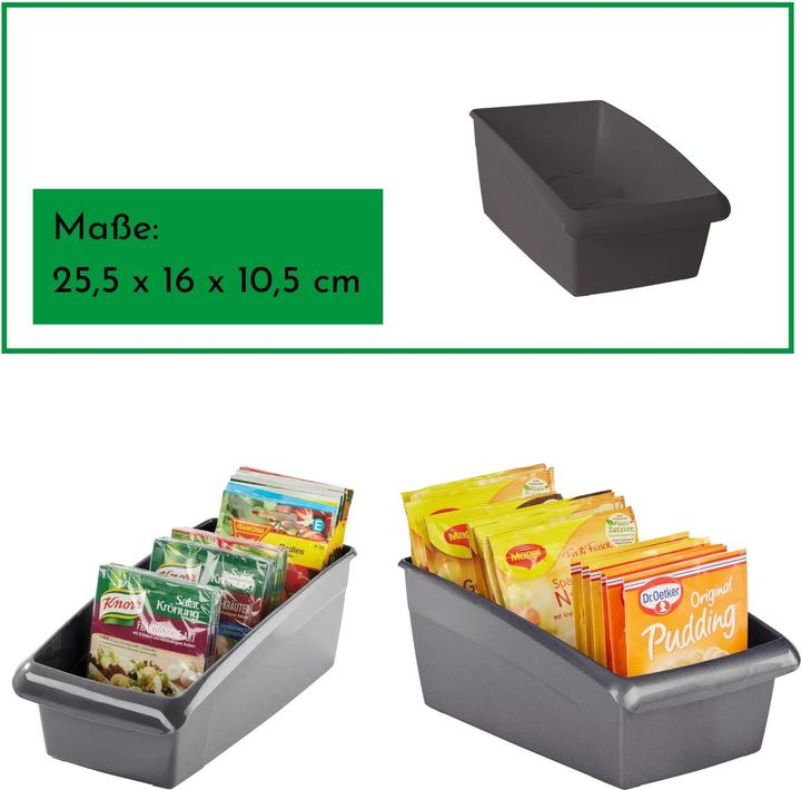 Produktbild Novaliv Kosmetik Aufbewahrung Set - 25 x 12 cm und 25 x 16 cm ANTHRAZIT GRAU - Make-up Pinselhalter