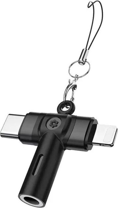 PowerGuard CrossAdapter adattatore da USB-C e Lightning a jack da 3,5 mm (Lightning, USB tipo C, Jack da 3.5mm)