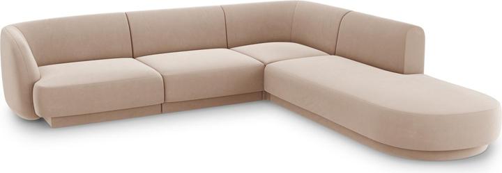 Actual product image Micadoni Boucle Right Corner Sofa, "Miley", 6 Seats, 255x248x70Made in Europe (Corner sofa)