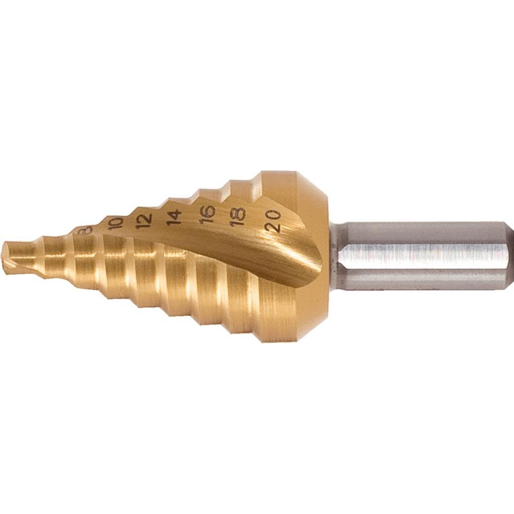KS Tools, Bohrereinsatz, HSS-TiN Stufenbohrer, extra kurz (30 Millimeter)