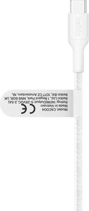 Image du produit Belkin BOOSTCHARGE Pro 140W 1,5m USB-C Kabel weiss CAC004hq1.5MWH (1.50 m, USB 2.0, 140 W)