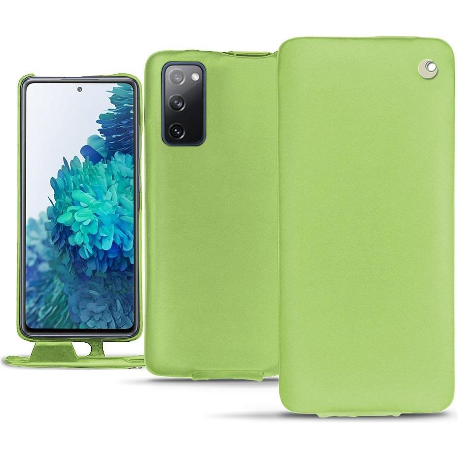 Noreve Lederschutzhülle vertikal (Samsung Galaxy S20 FE), Smartphone Hülle, Grün