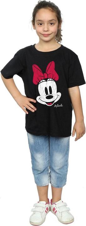Actual product image Disney Girls Minnie Mouse Face Cotton T-Shirt (116)