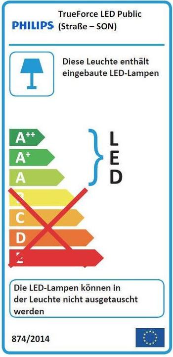 Energy Label Philips Lamp TrueForce LED Road 60-35W E27 740 (E27, 6000 lm, 1x)