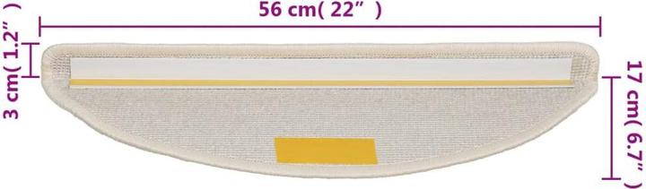 Immagine prodotto vidaXL Treppenmatte (56 x 17 cm)