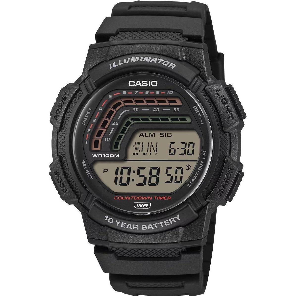 Casio, Armbanduhr, WS-1800-1AVEF, Schwarz, Grau, (Chronograph, Digitaluhr, 48.20 mm)