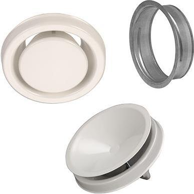 Lindab, Belüftungssystem, Kontrolventilpakke 1 til huse på 50-100 m² el. 126 m³/h med KIR-, KSU-ventiler + rammer. Kan