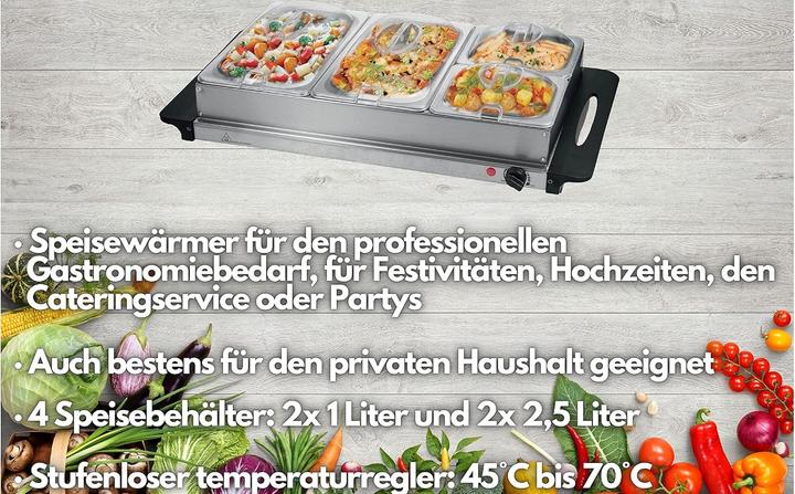 Immagine prodotto Steinborg Buffetwärmer mit 4 Speisebehältern