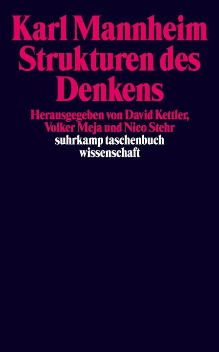 Produktbild Strukturen des Denkens (Deutsch, Karl Mannheim, 1980)